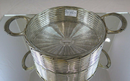 ELEGANTE CESTO CENTROTAVOLA SHEFFIELD VINTAGE PRIMO NOVECENTO INGHILTERRA R23 - Belbello Antiques