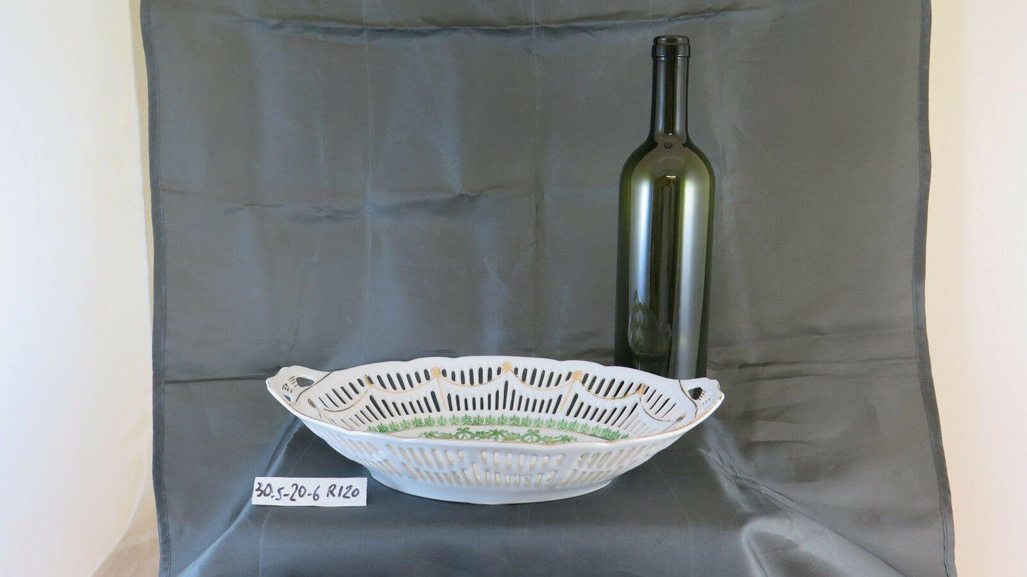 CENTROTAVOLA FRUTTIERA IN PORCELLANA VINTAGE META' 900 CIOTOLA COPPA R120 - Belbello Antiques