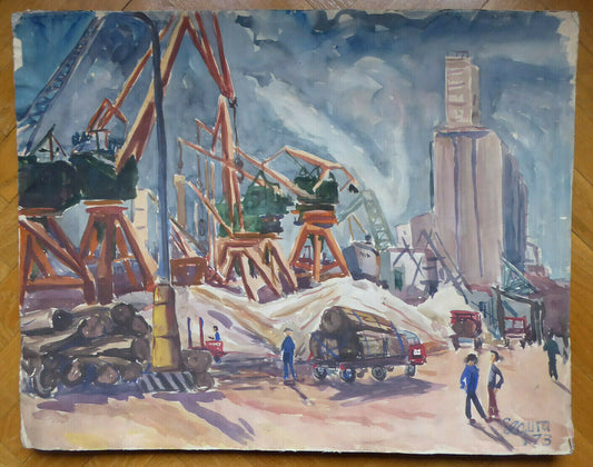 VICENTE SEGURA (1930-2015) GRANDE QUADRO DIPINTO FIRMATO LAVORI A MADRID MD6 - Belbello Antiques