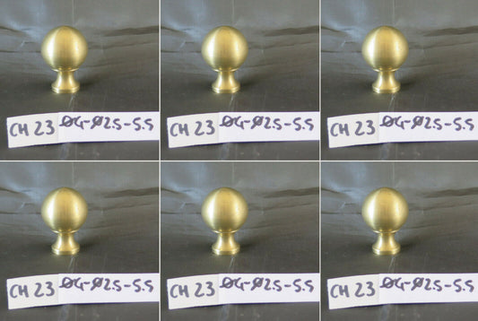 6 MANIGLIE FREGIO POMELLO IN OTTONE ARTIGIANALE POMOLO POMOLI POMO h 5,5cm CH23