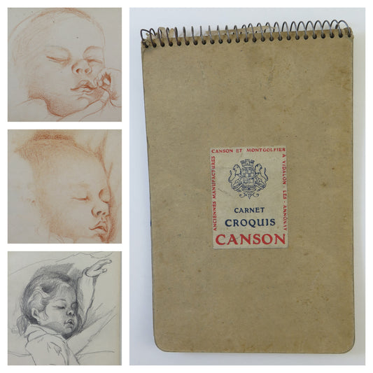 ANCIENT COLLECTION OF CHILDREN'S PORTRAIT DRAWINGS ANCIENT DRAWING ALBUM BM53.5A