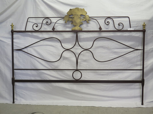 VINTAGE HAND FORGED WROUGHT IRON HEADBOARD FOR DOUBLE BED 60 CH
