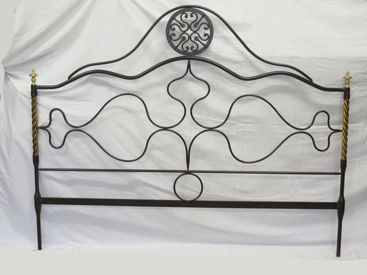 WROUGHT IRON HEADBOARD VINTAGE HEADBOARD FOR TORTILE DOUBLE BED 63 CH