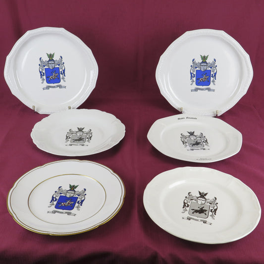 6 COLLECTIBLE PORCELAIN PLATES ITALIAN ARMY CAVALRY WEAPON EI VN11
