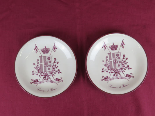 TWO PORCELAIN PLATES LANCERS OF FLORENCE RICHARD GINORI SGONICO 1980 VN11
