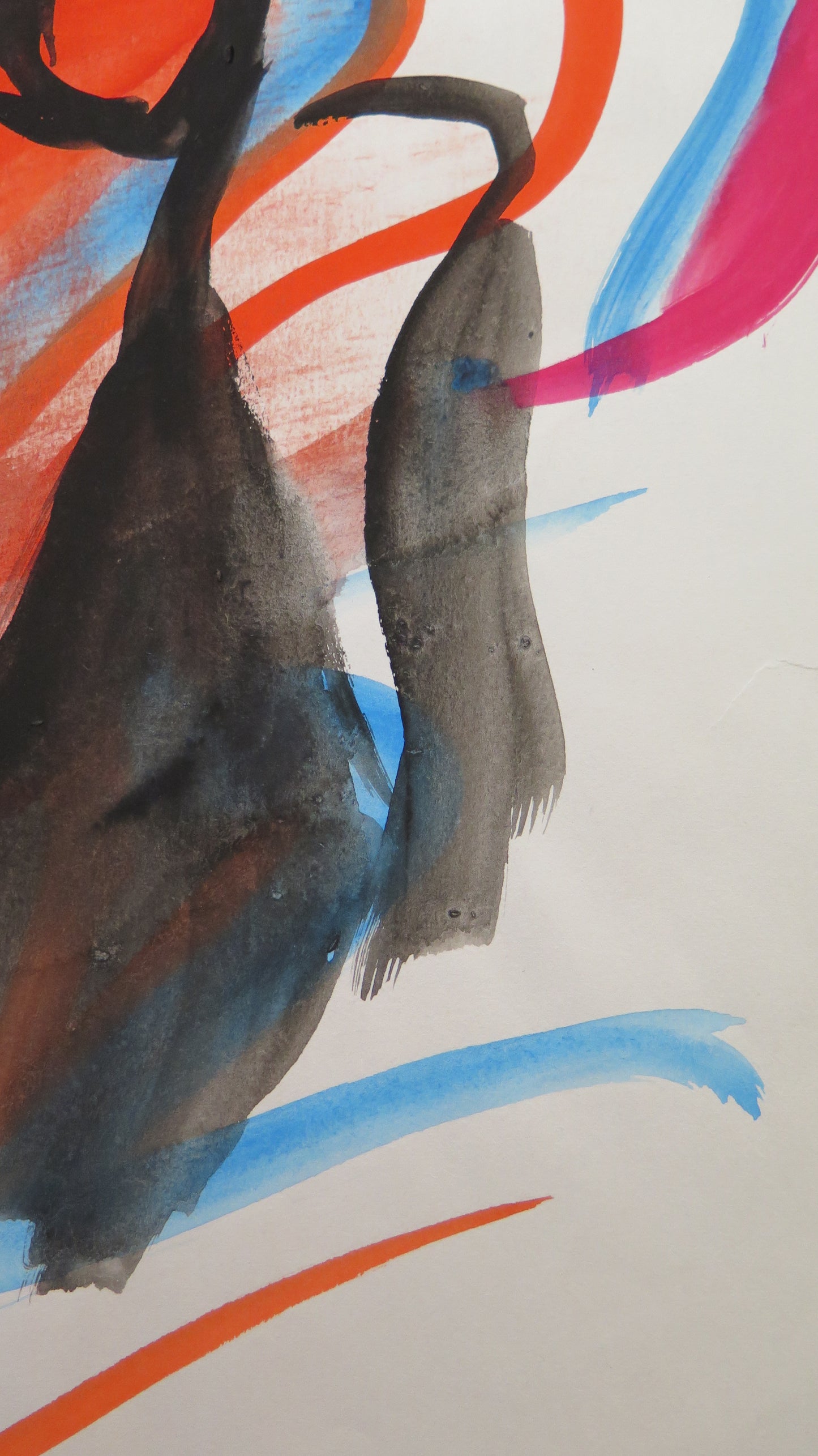 GRAFICA ANNI 60 RITRATTO MASCHILE VINTAGE ANNI '60 QUADRO DIPINTO AD ACQUERELLO SU CARTA FRANCIA BM53.4