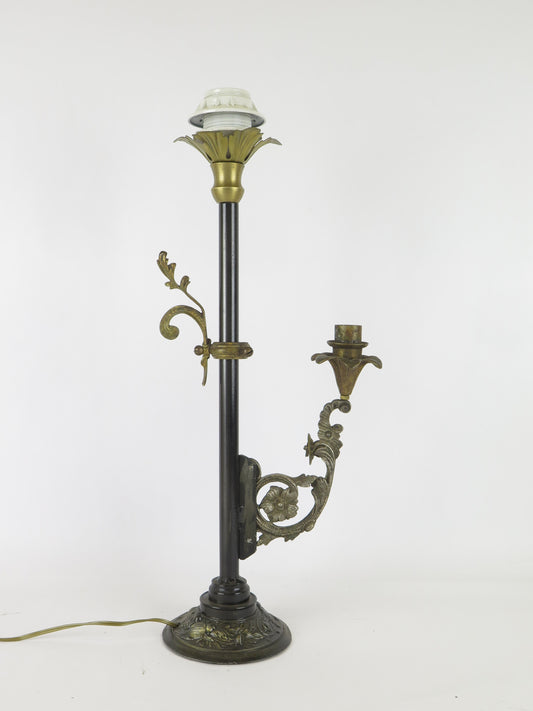 TABLE LAMP IN METAL AND WROUGHT IRON FLORAL FLOWERS ARTE CH37