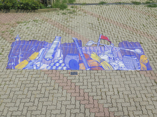 480x196 cm ANCIENT THEATRICAL SCENOGRAPHY FOR STAGE MEDIEVAL WEAPONS CL1.112