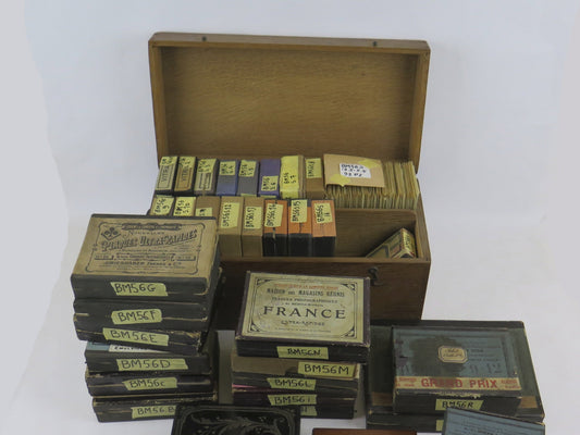 LARGE COLLECTION OF ANTIQUE PHOTOGRAPHIC NEGATIVES 550 PIECES FRANCE 1930s BM56