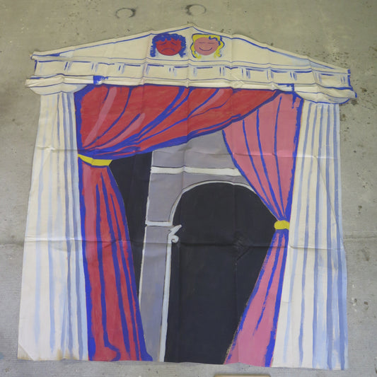 225x260 cm LARGE HAND PAINTED THEATER OLD THEATRICAL SET CL1.53
