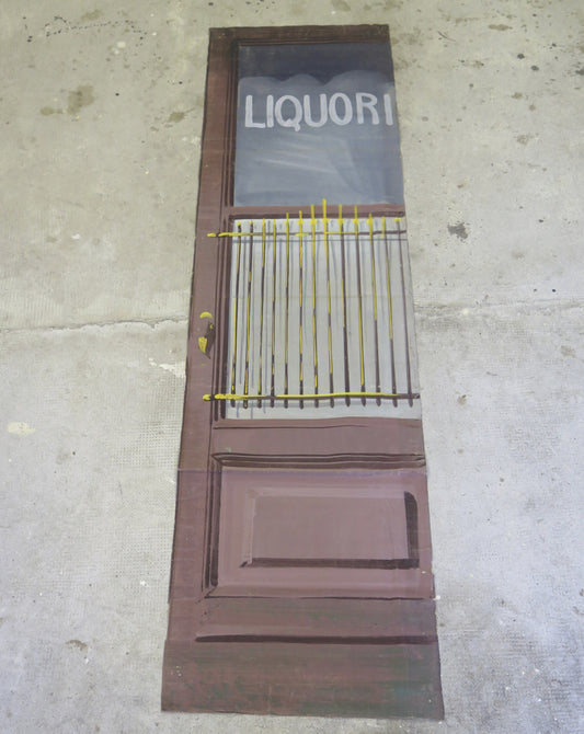 57x226 cm LARGE ANTIQUE PAINTING THEATRICAL SCENOGRAPHY THEATER PORTA BAR CL1.66