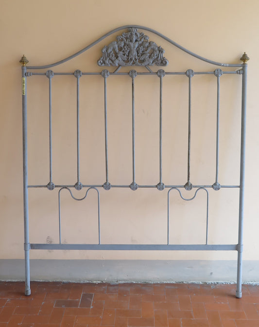 VECCHIA TESTIERA IN FERRO BATTUTO 130 CM TESTATA PER LETTO ARTIGIANALE 33 CH